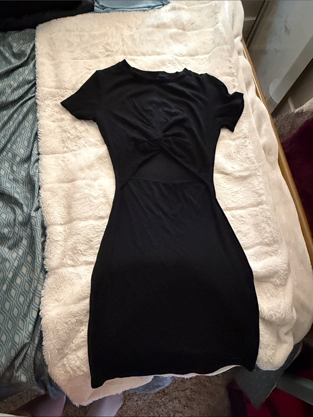 Amazon Black Short Sleeve Mini Dress